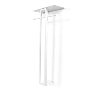 Nástěnný věšák Luno Large s poličkou – bílý, 70 cm, Spinder Design