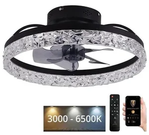 NEDES LED Stropní svítidlo s ventilátorem a stmíváním