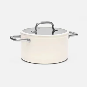Nepřilnavý hrnec Meda 3.0 24 cm, 5,5 l, krémová