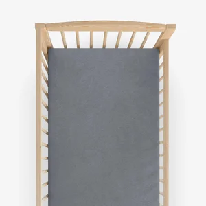Nepropustné froté prostěradlo do dětské postýlky 60x120 cm šedé