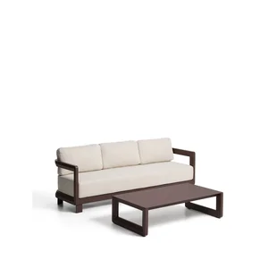 Nerano lounge set pro 3 osoby, hnědo-béžový, hliníkový | Kave Home
