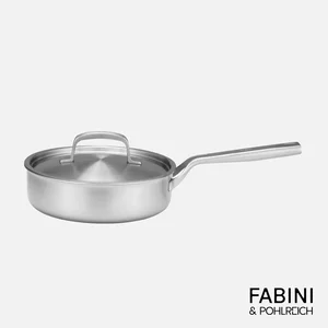 Nerezová hluboká pánev s poklicí 24 cm, 2,5 l