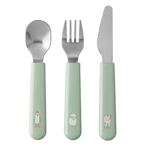 Nerezový dětský příbor Little Farm 3 ks – Mepal