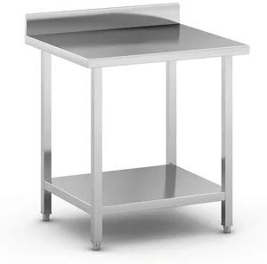 Nerezový pracovní stůl s policí a ohrádkou 800x700x850 mm