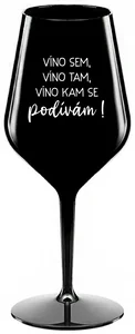 Nerozbitná černá sklenice na víno 470 ml