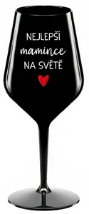 Nerozbitná černá sklenice na víno 470 ml