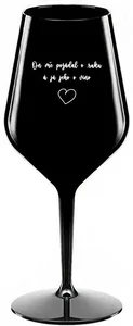 Nerozbitná černá sklenice na víno 470 ml