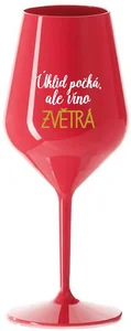 Nerozbitná červená sklenice na víno 470 ml