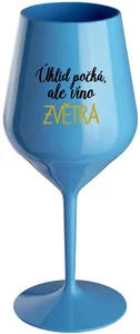 Nerozbitná modrá sklenice na víno 470 ml