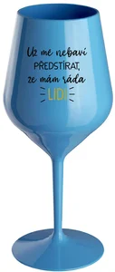 Nerozbitná modrá sklenice na víno 470 ml