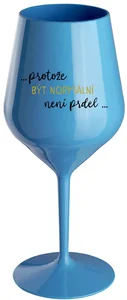 Nerozbitná modrá sklenice na víno 470 ml