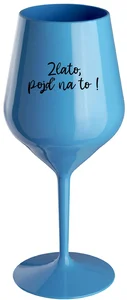 Nerozbitná modrá sklenice na víno 470 ml