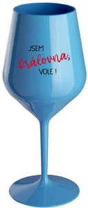 Nerozbitná modrá sklenice na víno 470 ml