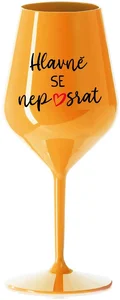 Nerozbitná oranžová sklenice na víno 470 ml