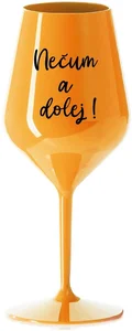 Nerozbitná oranžová sklenice na víno 470 ml