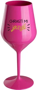 Nerozbitná růžová sklenice na víno 470 ml