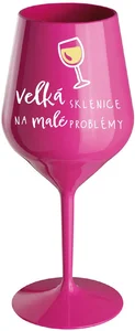 Nerozbitná růžová sklenice na víno 470 ml