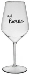 Nerozbitná sklenice na víno 470 ml s motivem PANÍ BOŽSKÁ