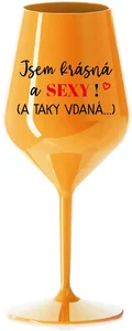 Nerozbitná sklenice na víno s motivem ženství