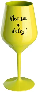 Nerozbitná žlutá sklenice na víno 470 ml