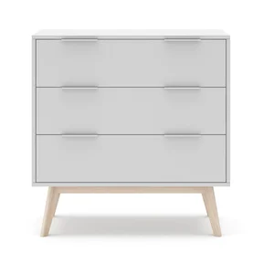 Nízká bílá komoda Campus 80x83 cm