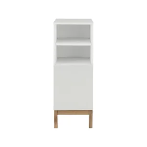 Nízká bílá koupelnová skříňka Mirza 30x86 cm – Støraa