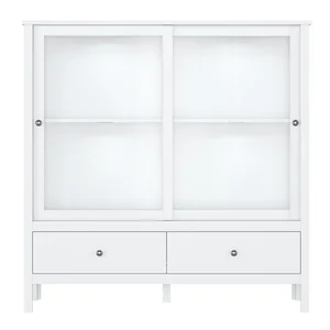 Nízká vitrína GLOMERATA 2W2S - bílá