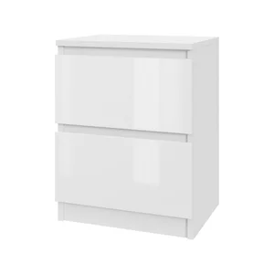 Noční stolek 40 cm – bílý lesk