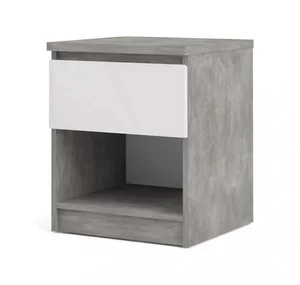 Noční stolek Falco Simplicity 238 – beton/bílý lesk