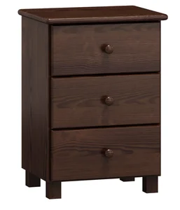 Noční stolek FEIJOA typ 3 – masiv borovice, moření ořech