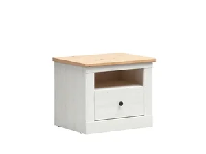 Noční stolek Frija KOM1S, bílá/dub artisan