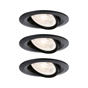 Nova GU10 Flat vestavné výklopné LED svítidlo 3×4,9W, černá mat