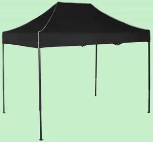Nůžkový stan 3x2 m, černý, ocelová konstrukce
