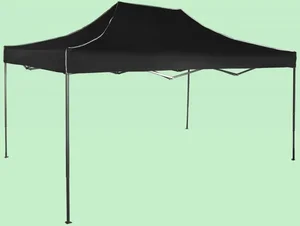 Nůžkový stan 3x4,5 m Černý bez bočních stěn