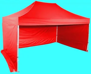 Nůžkový stan 3x4,5 m, červený, hliníkový hexagon