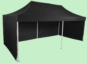 Nůžkový stan 3x6 m Profi, hliníkový, černý