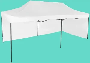 Nůžkový stan 3x6 m s bočními plachtami, ocelová konstrukce