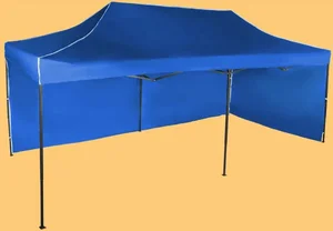 Nůžkový stan 3x6 m s ocelovou konstrukcí a bočními plachtami