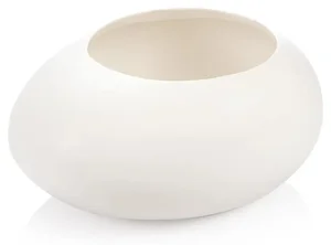 Obal na velký květináč FANCY HOME Stones, bílý