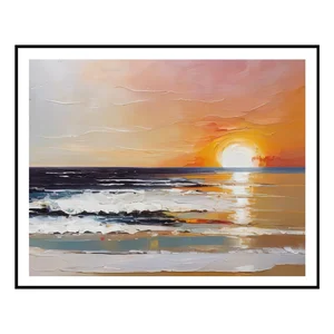 Obraz 40x50 cm Západ slunce na pláži