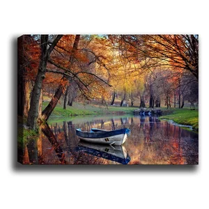 Obraz Center Boat Lake 70x50 cm