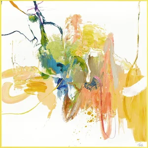 Obraz Confidential Yellow 102x102 cm