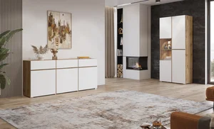 Obývací pokoj Bonifacio – dub wotan/bílá