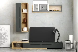 Obývací sestava OVIDEO: dub Tahoe a antracit