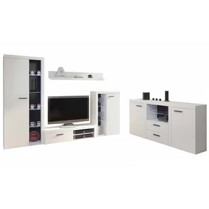 Obývací stěna OLIMP bílá – s LED osvětlením