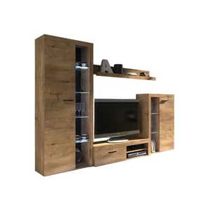 Obývací stěna OLIMP – dub Lefkas s LED osvětlením