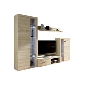 Obývací stěna OLIMP dub sonoma s LED osvětlením