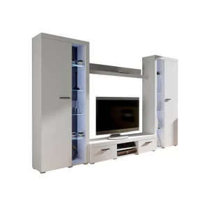 Obývací stěna OLIMP XL – bílá s LED osvětlením