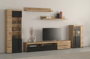 Obývací stěna TYLTA 2 dub wotan/černá