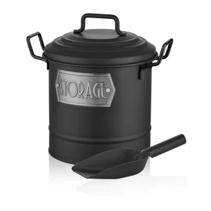 Ocelová nádoba na potraviny s lopatkou
